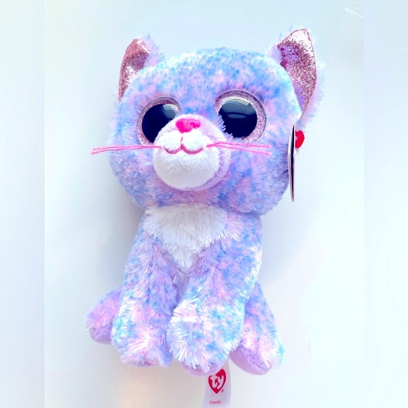 TY Beanie Boos Pink and Purple Cat Plush - Picture 1 of 8